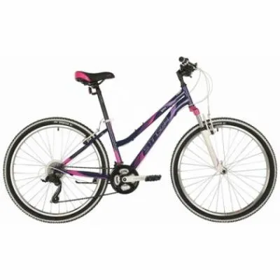Велосипед STINGER 26" LATINA фиолетовый, сталь, размер 15", MICROSHIFT
