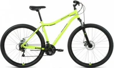 Велосипед ALTAIR MTB HT 29 2.0 disc (29" 21 ск. рост. 19") 2020-2021, ярко-зеленый/черный