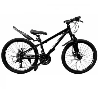 Велосипед ALTAIR 24 Disc (24" 21 ск. рост. 11.5") 2020-2021, черный/белый